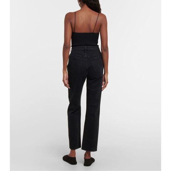 Khaite Abigail High Rise Straight Jeans in Prescott - Picture 2 of 8